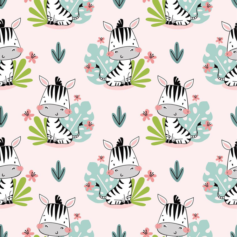 Indigo Safari Zebra Peel & Stick Wallpaper N09076 Wayfair Canada